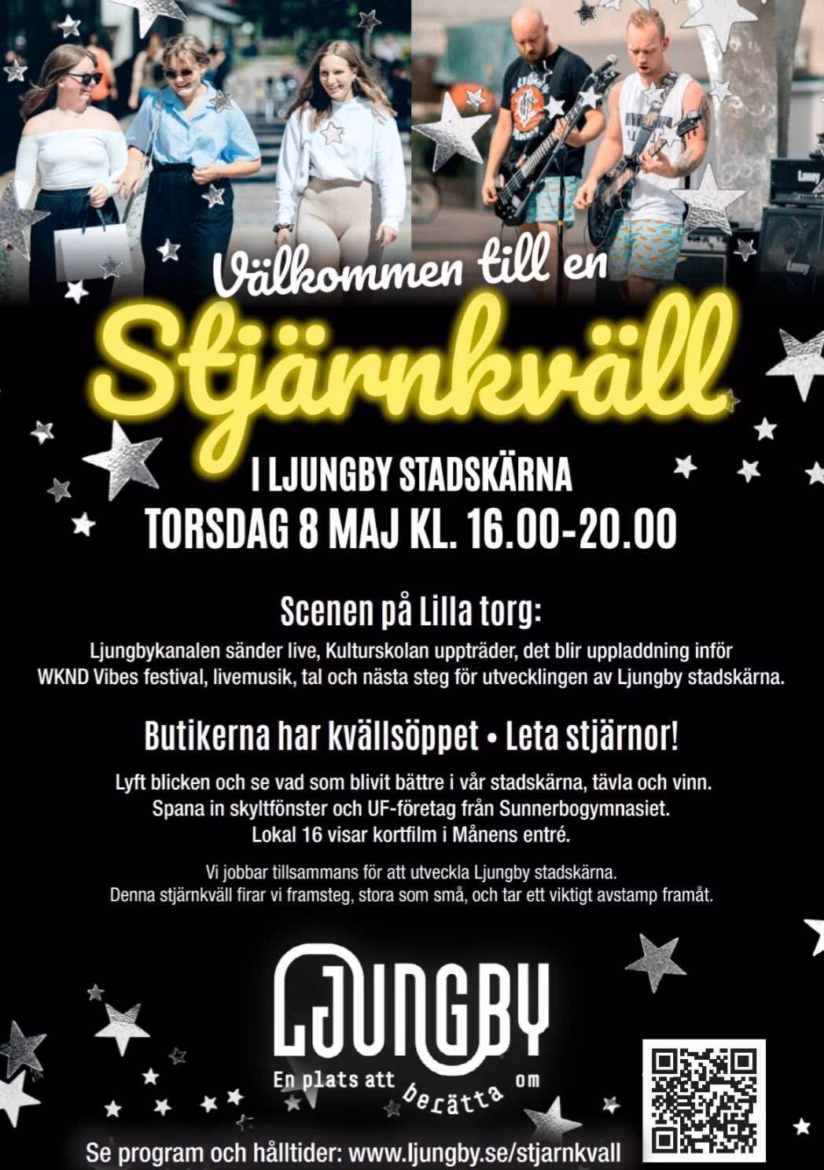 Live-TV: Stjärnkväll från Ljungby Stadskärna
